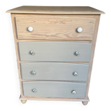 4-drawer chest of drawers in solid pine