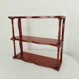Vintage turned wood wall shelf
