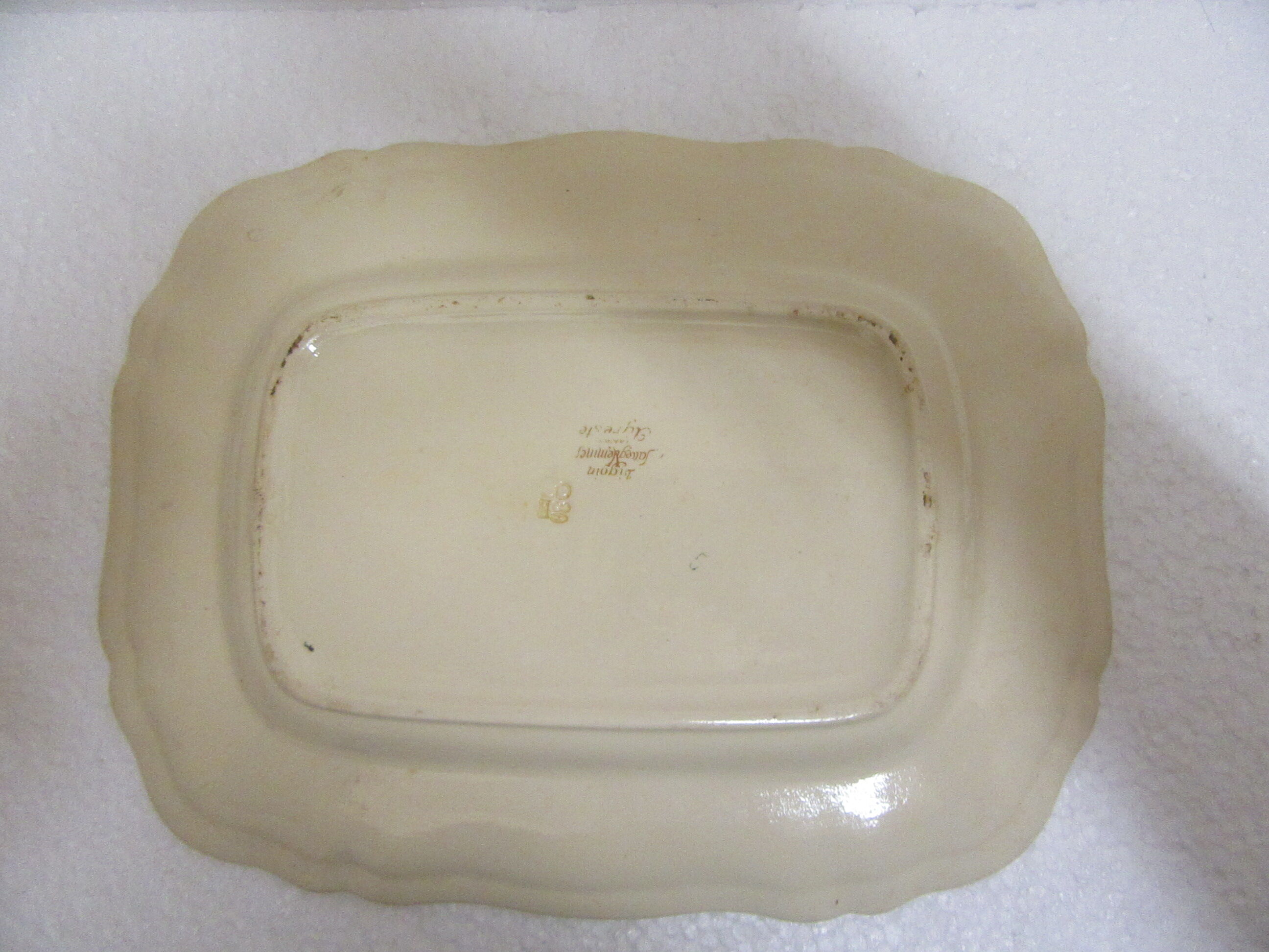 Flat earthenware Digoin Sarreguemines France Agreste Vintage