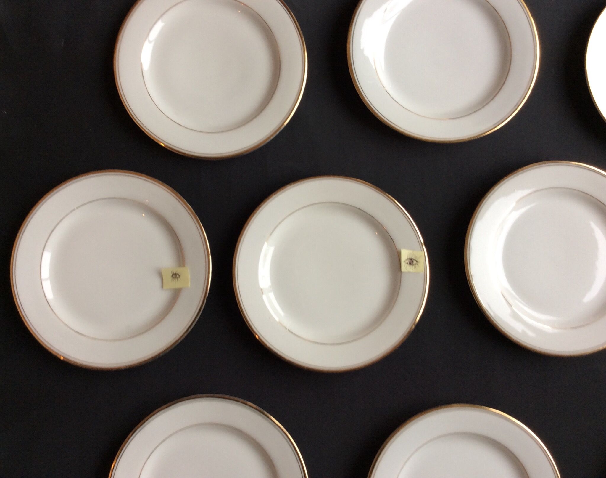 Old dessert plates, mignardises, Limoges porcelain