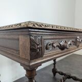 Louis XIII style oak desk
