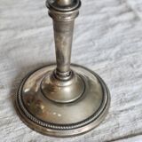 Antique silver-plated candlestick – Beaded decoration