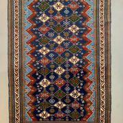 Original Shirvan Kazak Rug 310x210 cm Vintage, Blue, Red