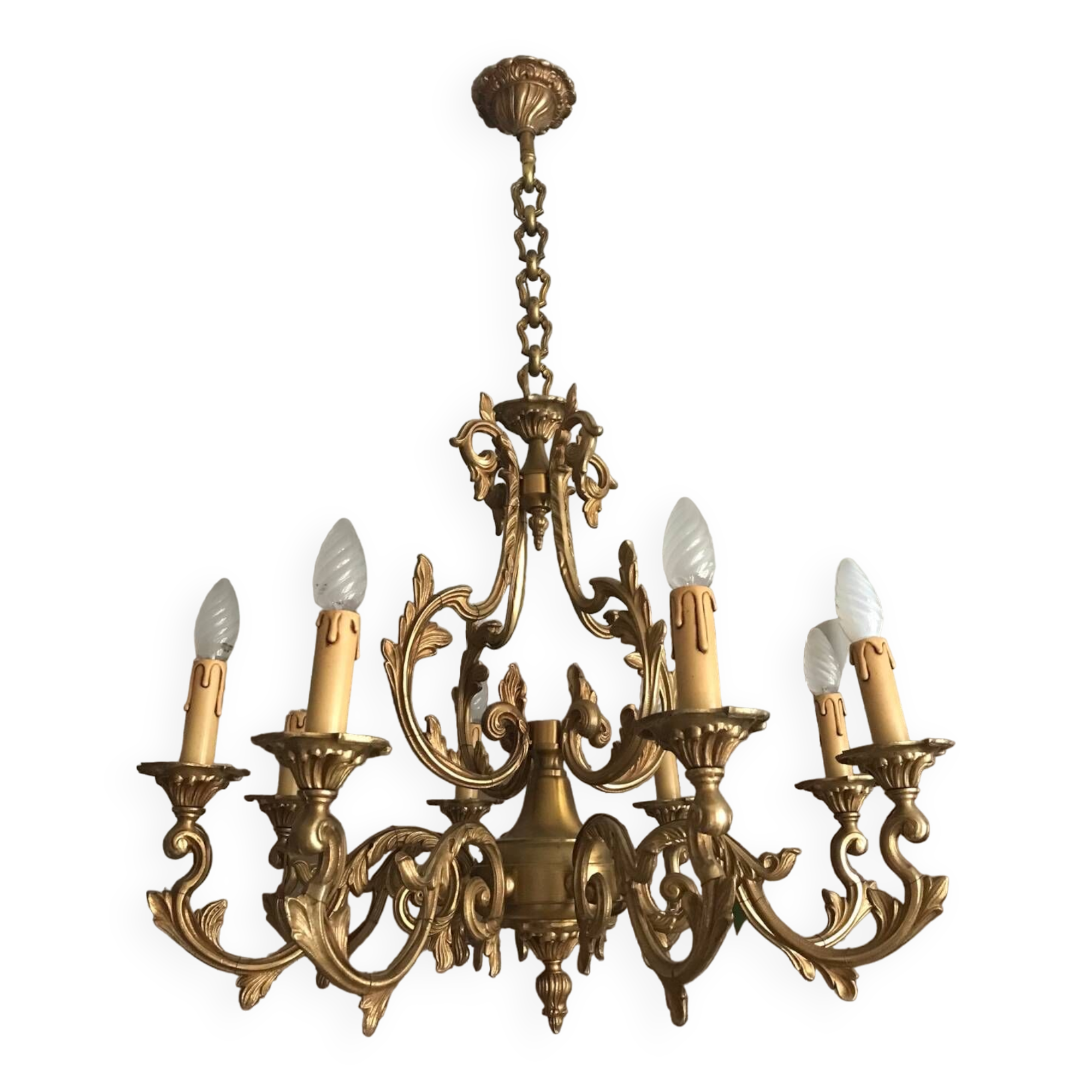 Lustre bronze 8 branches