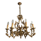 8-branch bronze chandelier
