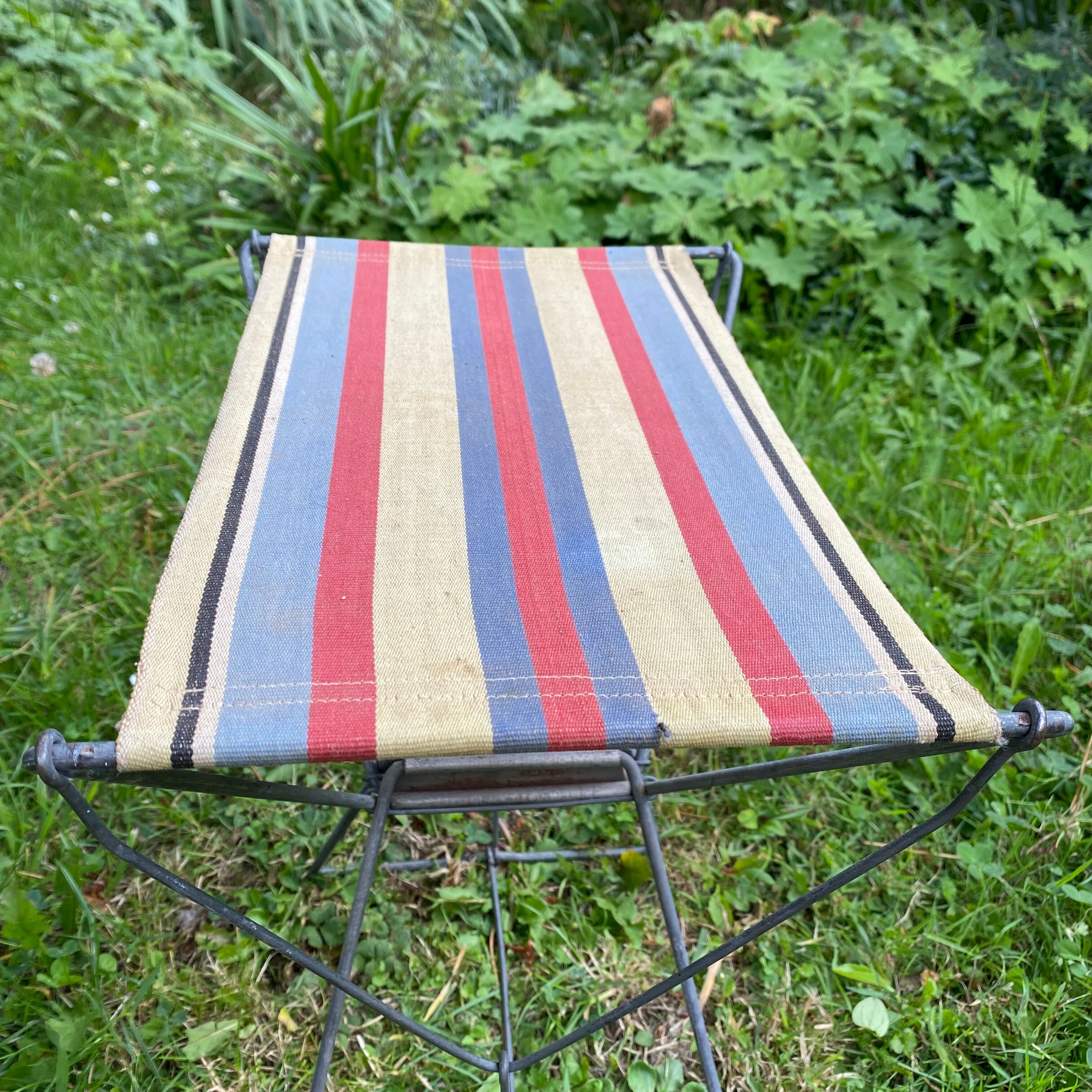 Tabouret camping pliant vintage
