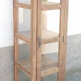 Tall display case in old wood
