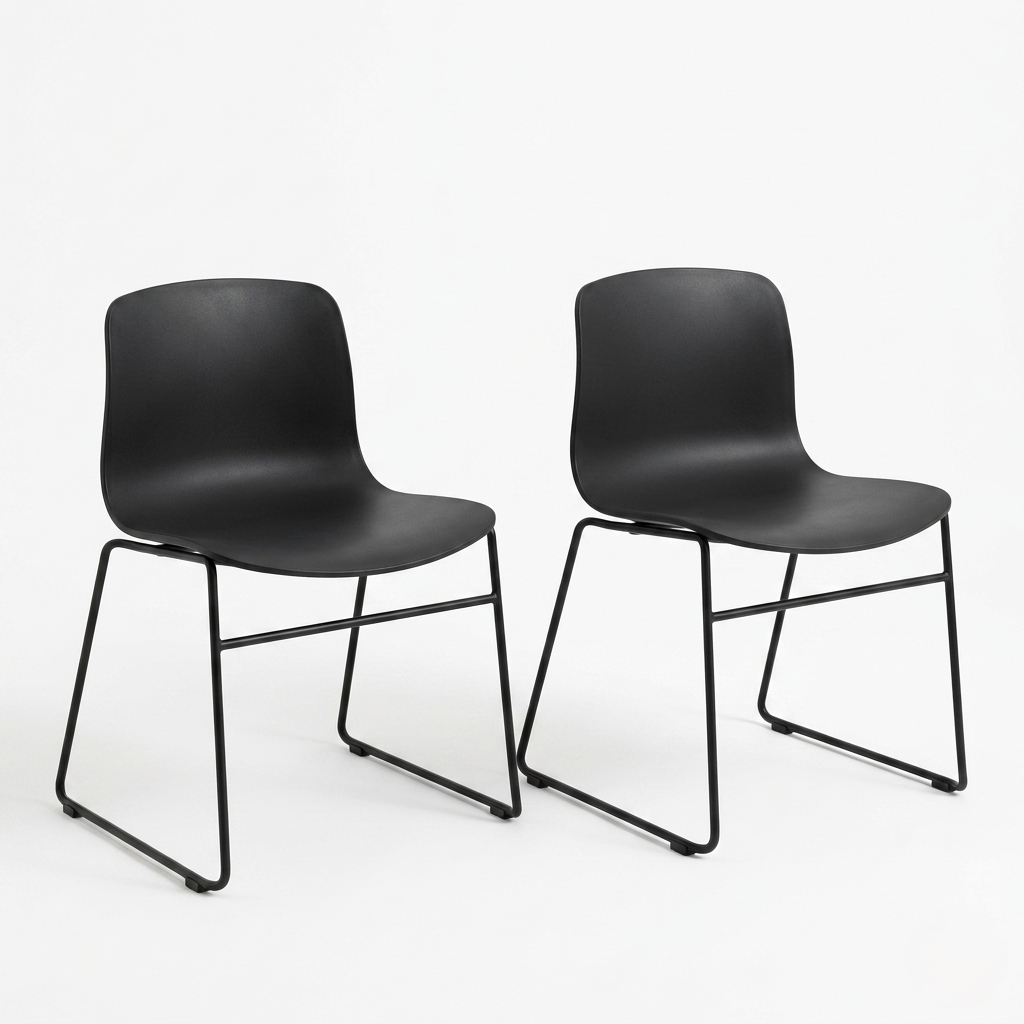 Set of 2 About A Chair AAC08 chairs designed by Hee Welling for HAY in Denmark.