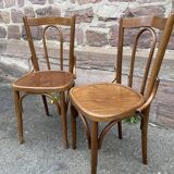 Pair of chairs bistrot bentwood vintage