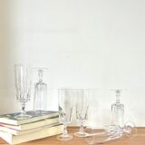 6 flutes - Cristal d'arques - glasses - Louvre model