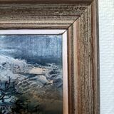 Framed reproduction painting of the painting "La Chaumière" Maurice de Vlaminck