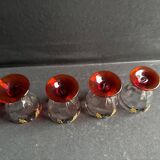 4 Enameled Alcohol Glasses – Art Deco
