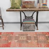 3x10 Rose Red Turkish Vintage Runner Rug,  80x309Cm SK 20304