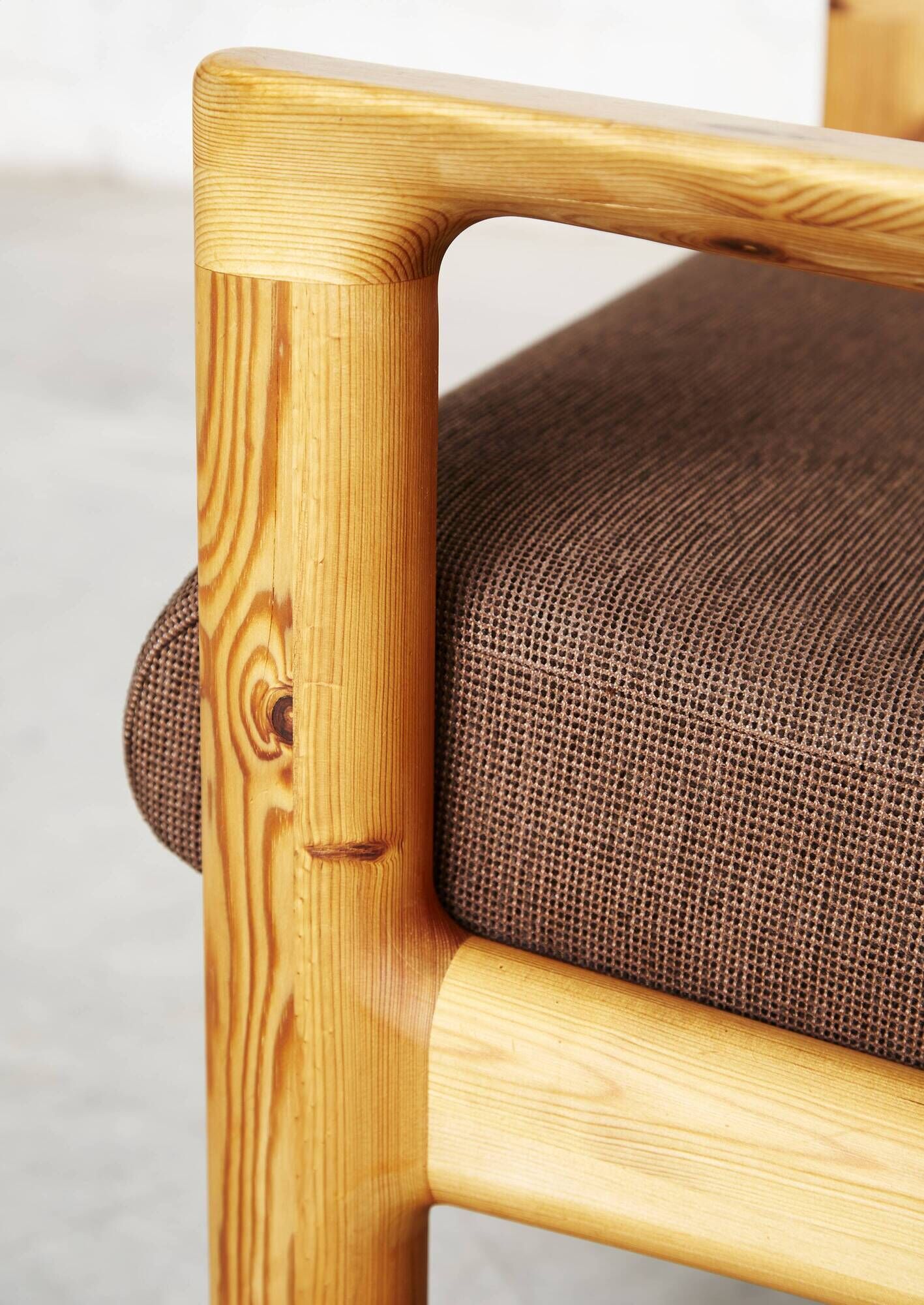 Danish Modern Pine  Armchair & Stool  by C. F. C. Silkeborg