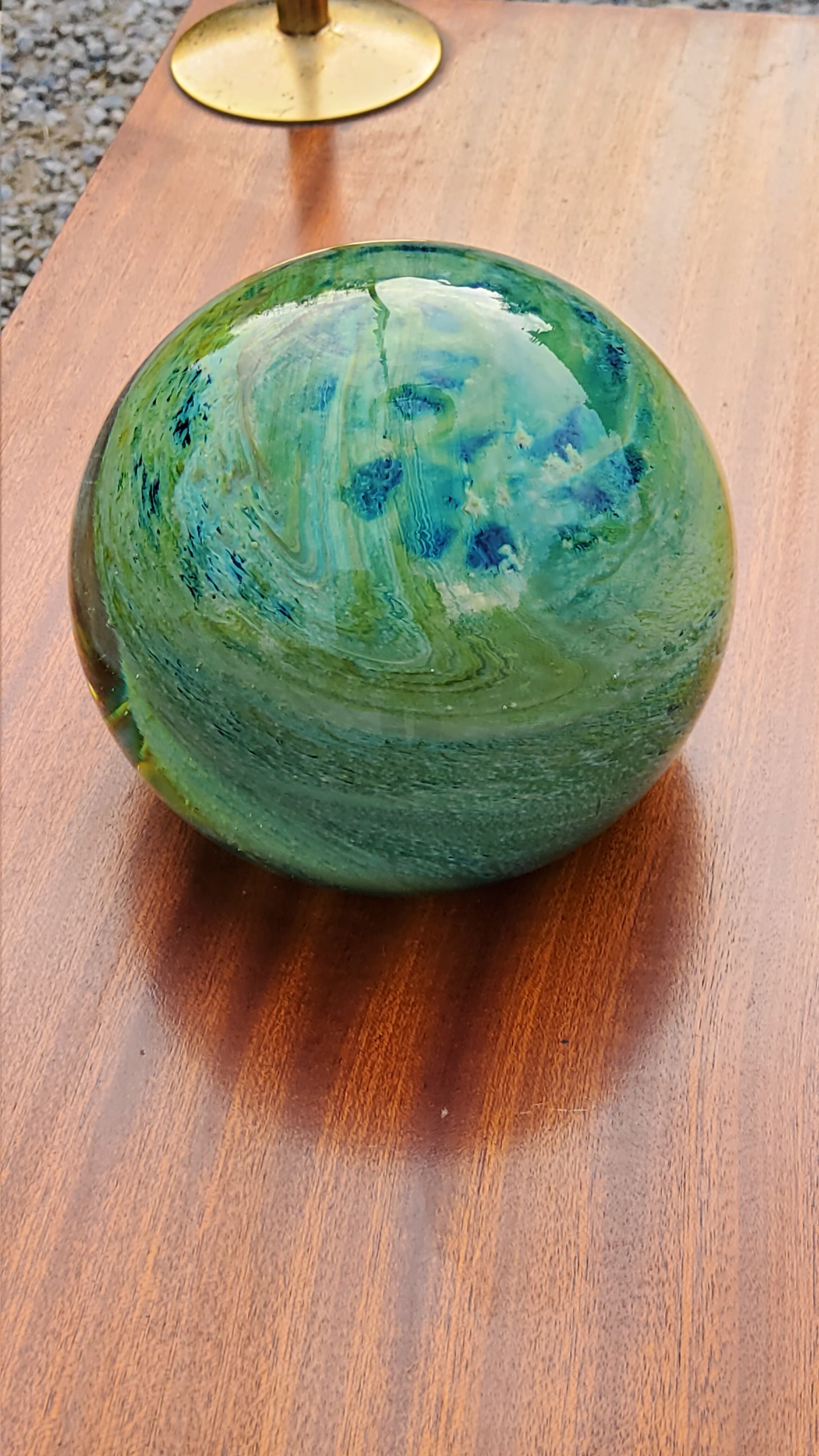 Sulfide Press- Murano glass paper signed Molina from the 70s