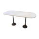 Marble and double base bistro table