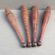 Set of 4 old English juggling clubs circa late 19th