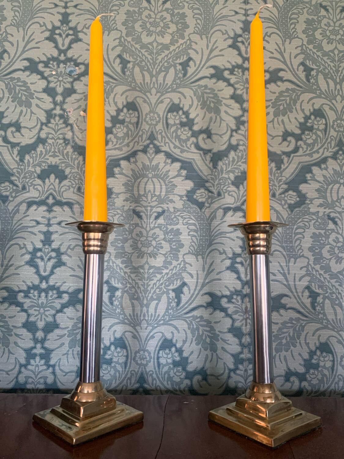 Pair of candlesticks / torches