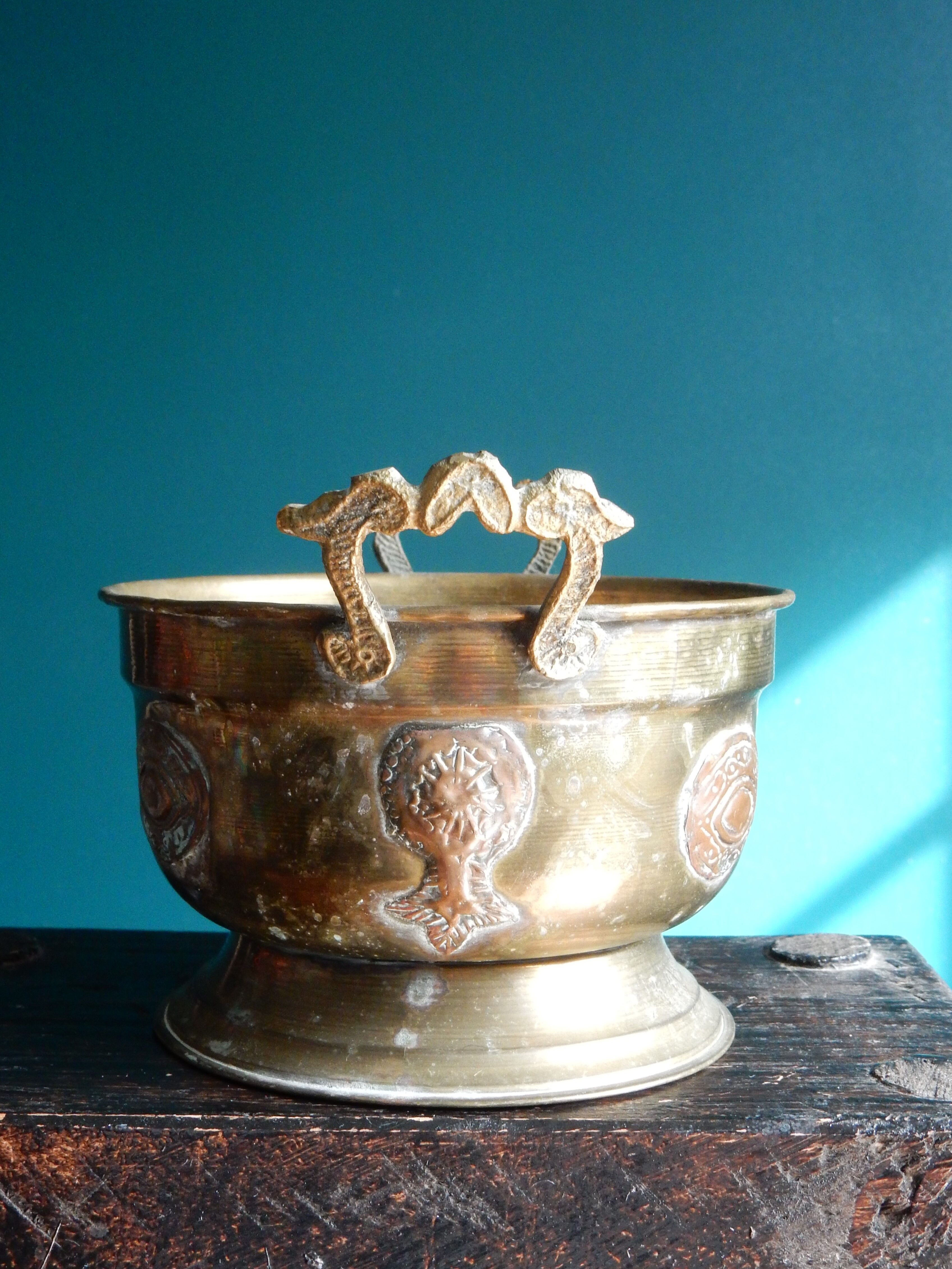 Cache-pot sartic sa maroc in brass and copper
