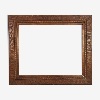 Old carved wood frame for orientalist painting 64.4x54.4 cm, leafing 50.6x40.5 cm SB