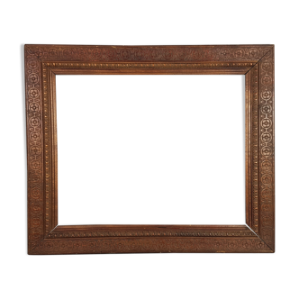 Old carved wood frame for orientalist painting 64.4x54.4 cm, leafing 50.6x40.5 cm SB