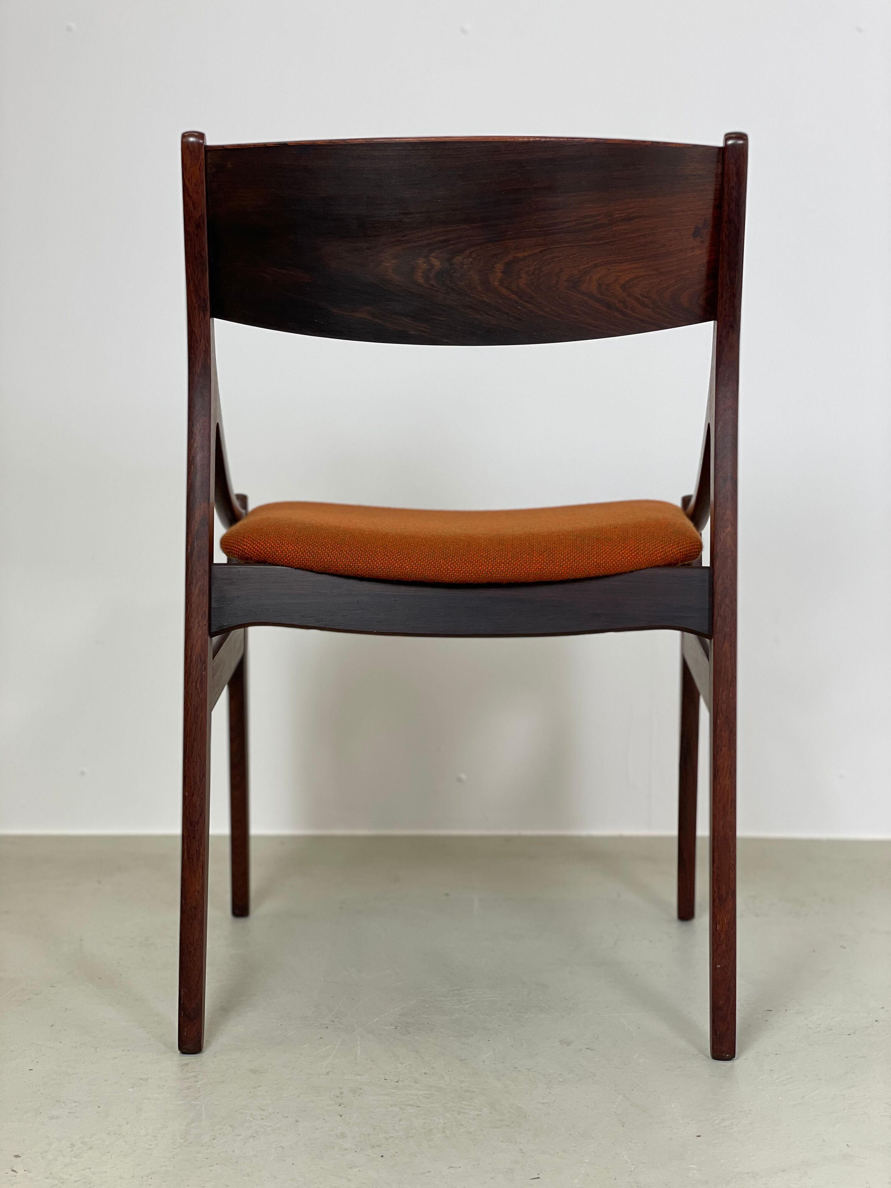 Dining chair in rosewood by Vestervig Eriksen, 1960s