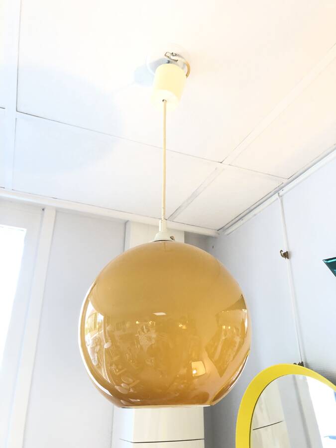 Space age orange pendant light, 1970