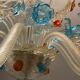 Venetian murano glass flower chandelier, 1960s