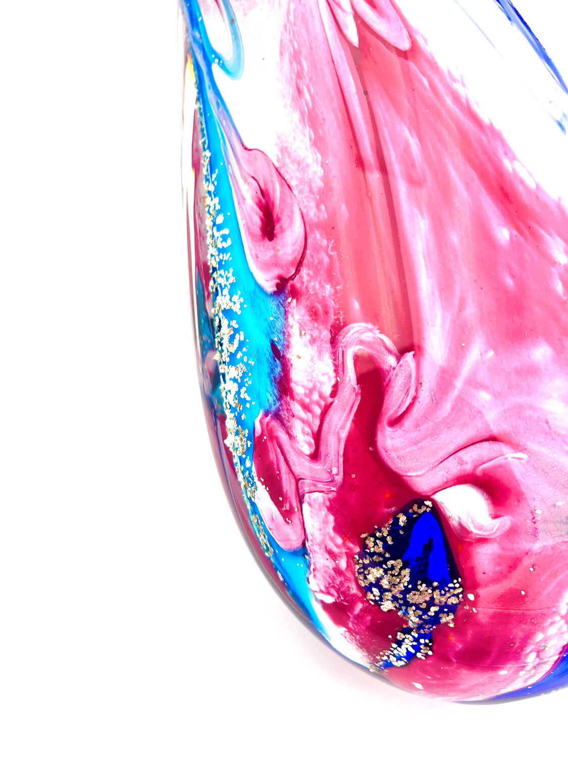 Vase Murano Sommerso OBALL -  Or - Étiqueté - H30cm - 3,5kg - Neuf