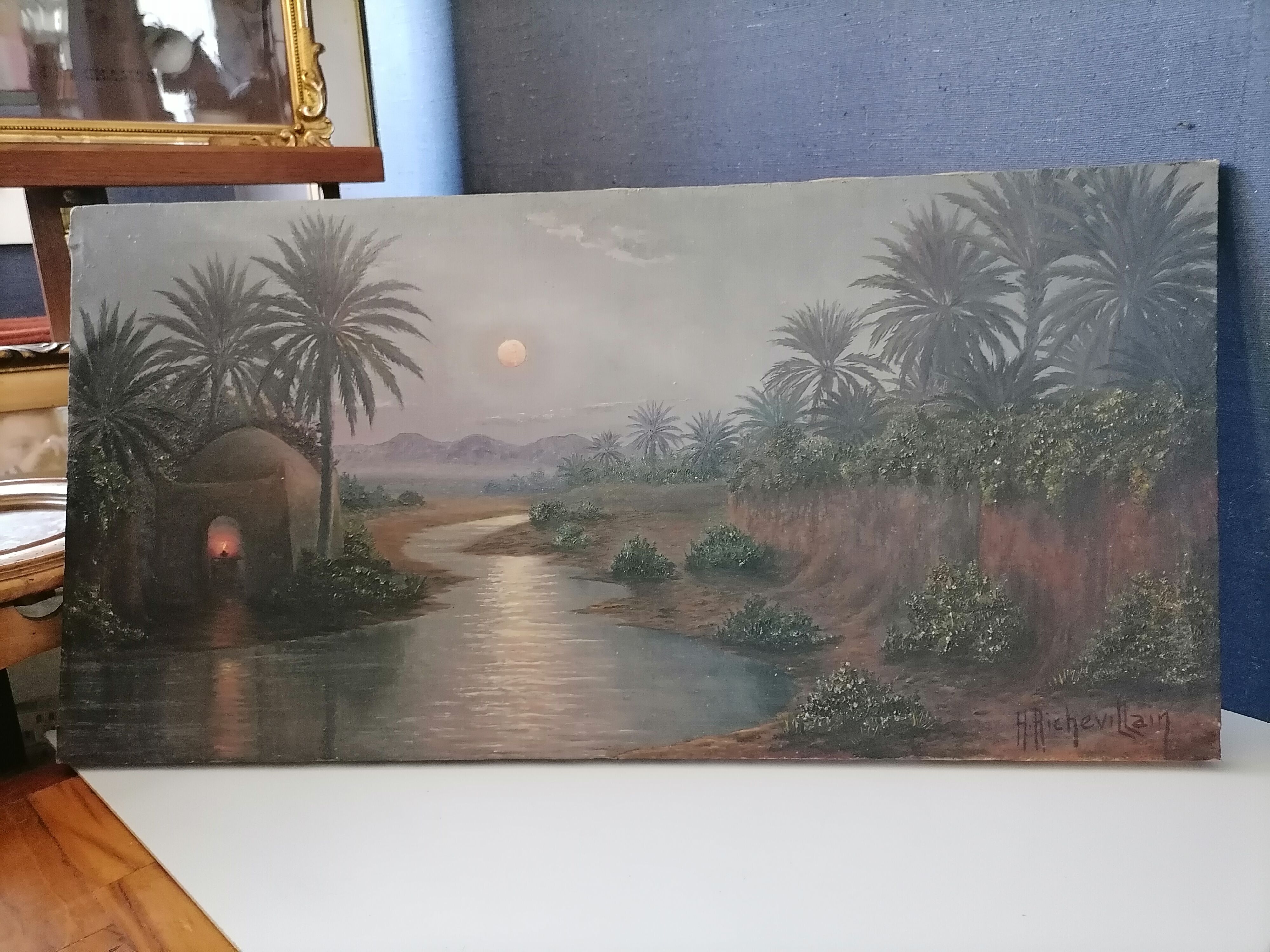 Oil on canvas Signed H. Richevillain