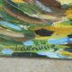 Tableau abstrait peinture couteau signé Lalanne