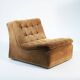 Pair of Modular Armchairs in Brown Corduroy by DUX, Sweden, 1970s