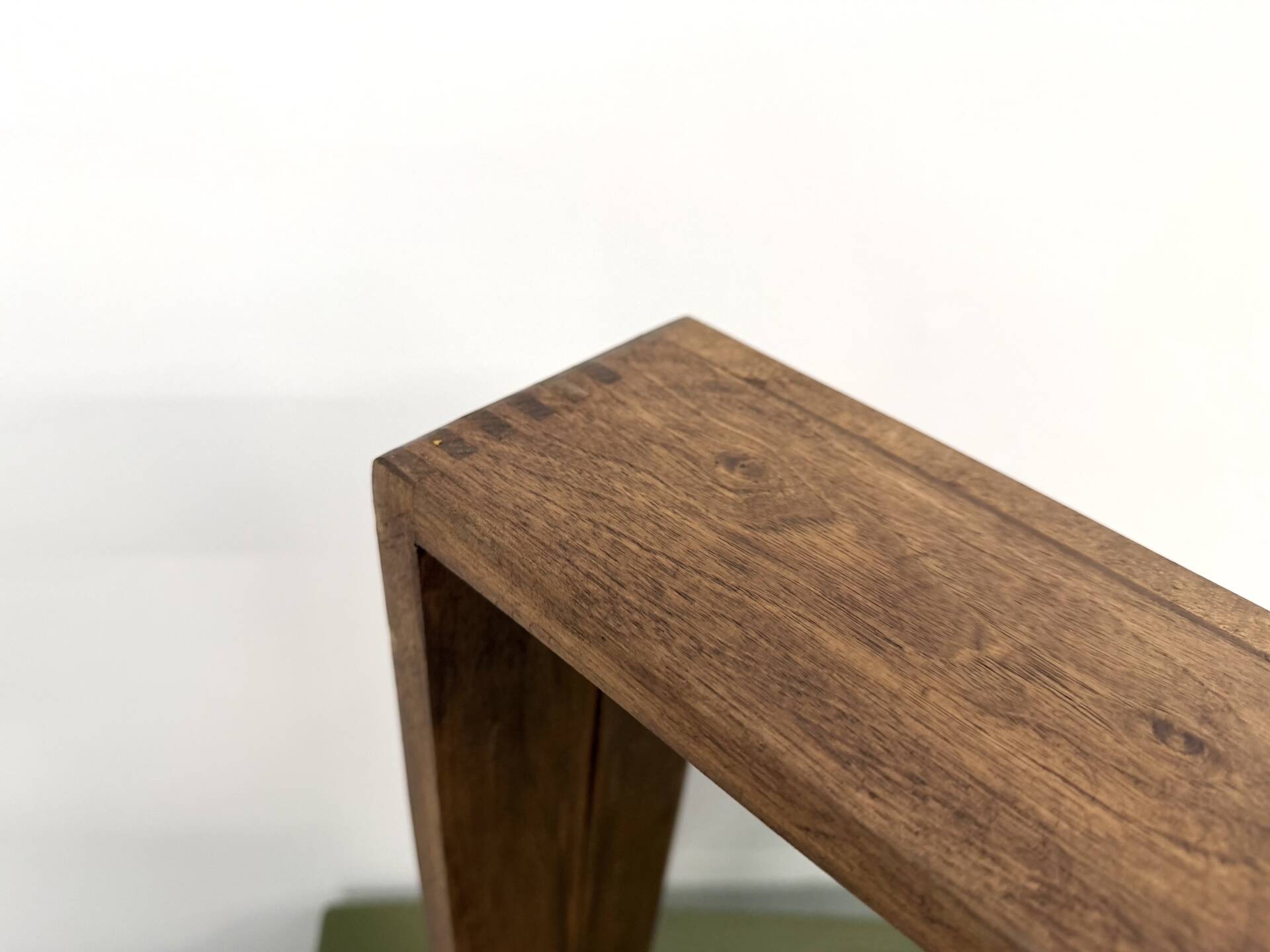 Square modernist wooden mirror — Scandinavian style, 1970s