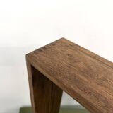 Square modernist wooden mirror — Scandinavian style, 1970s