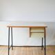 Formica, beech and black metal desk, Modernist Design, 1960