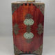 large Wooden Chinese jewelry box decorated with jade plates n°2
