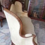 Canape a oreilles Napoleon III acajou