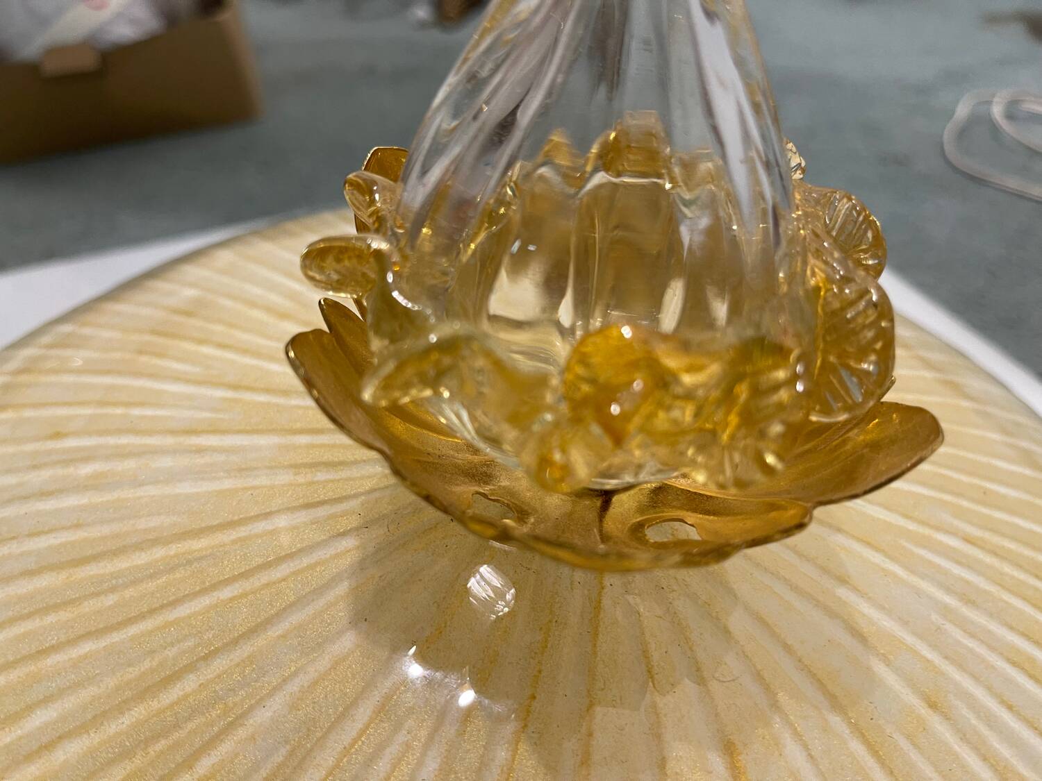 Lot de 2 plafonniers vénitiens en verre de Murano