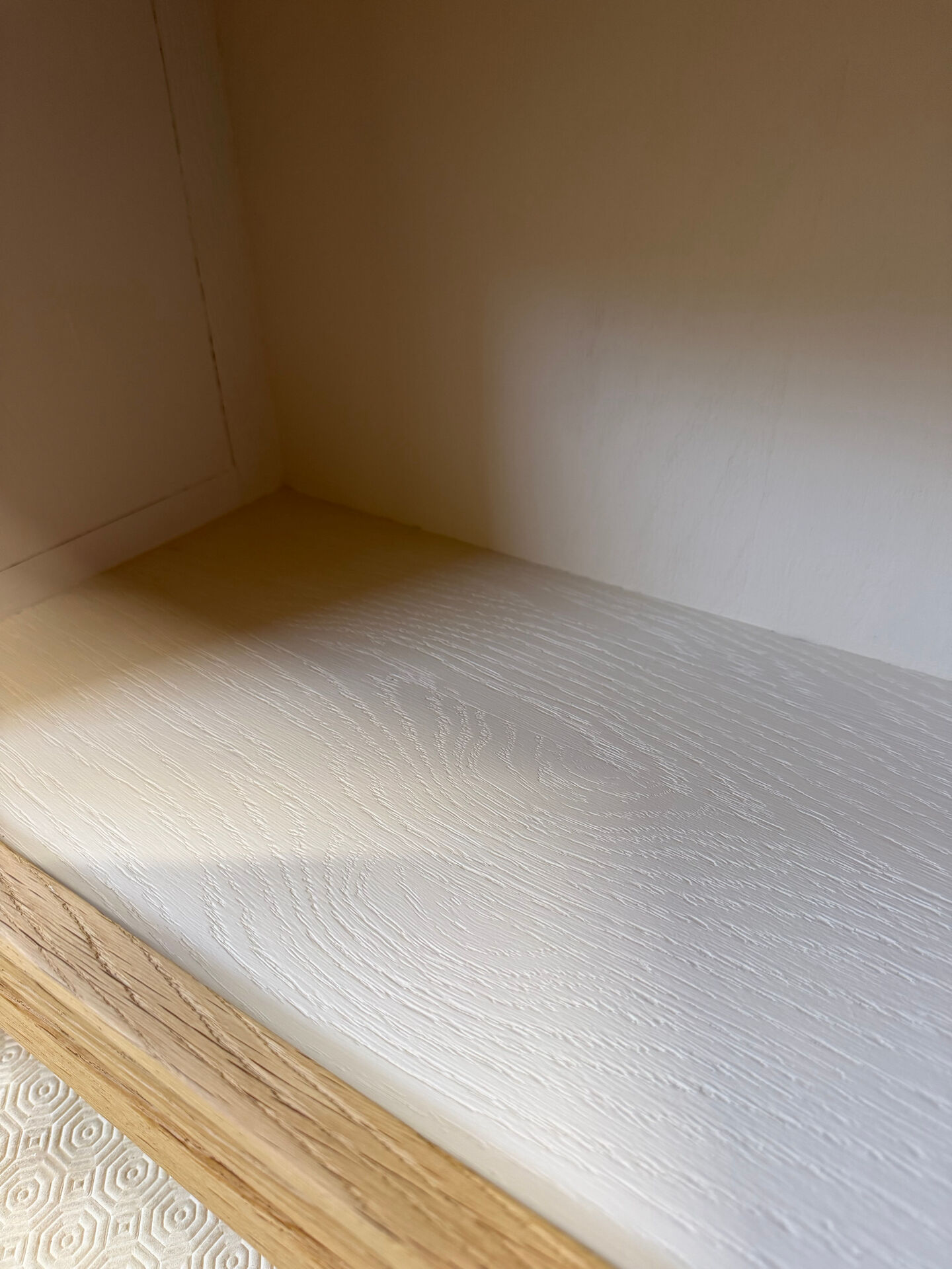 Solid oak bedside table