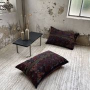 Pair of vintage XXL Kilim cushions