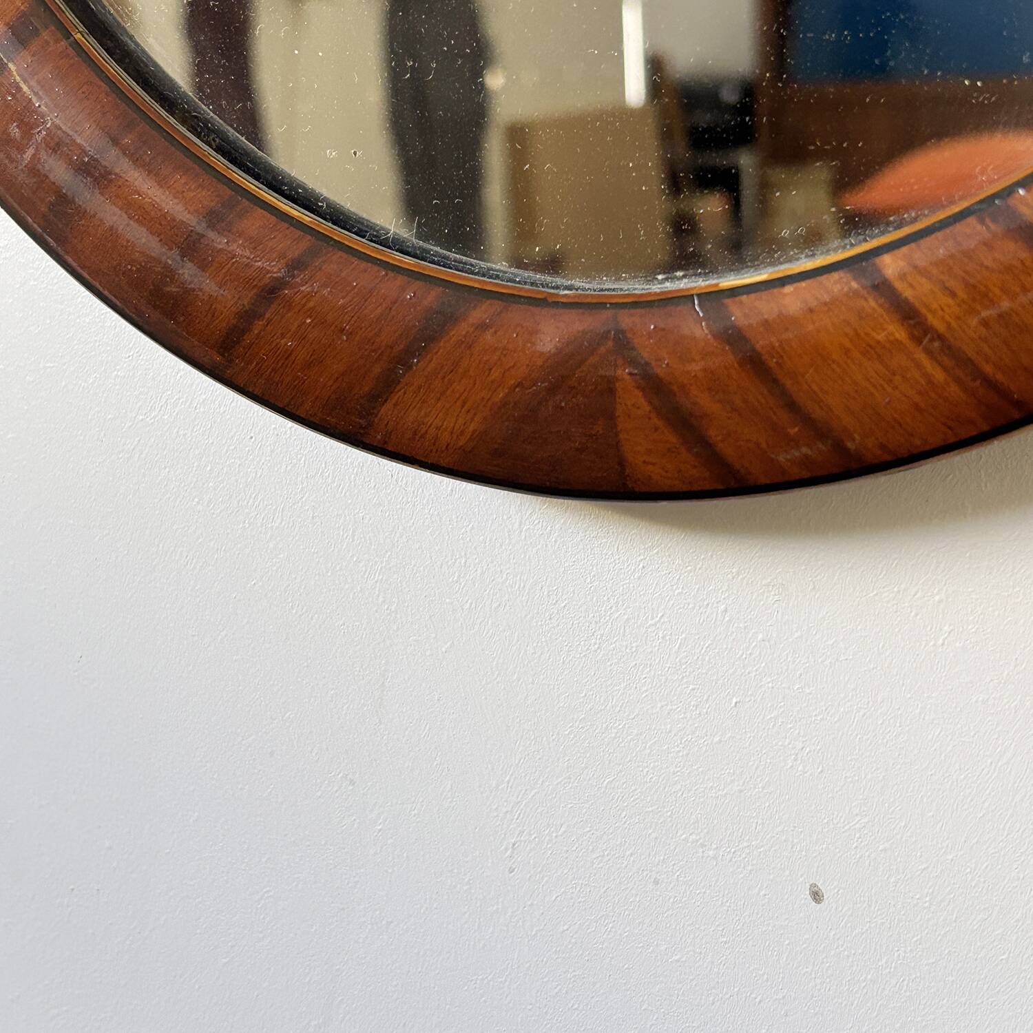 Vintage Mid Century Mirror with Inlaid Edge