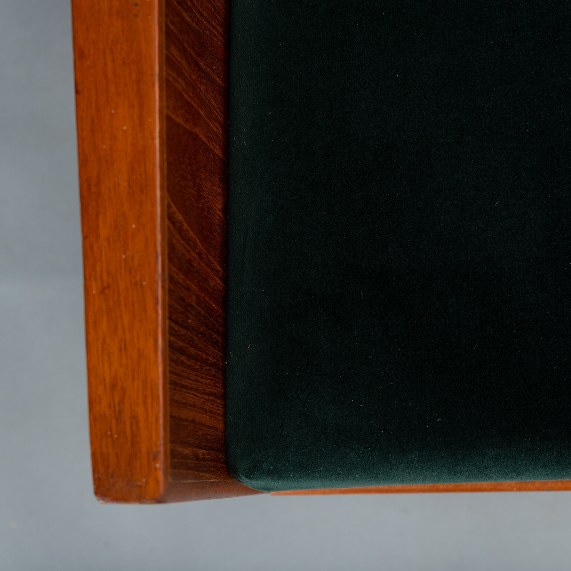 Danish midcentury modern green velvet daybed, 1960s
