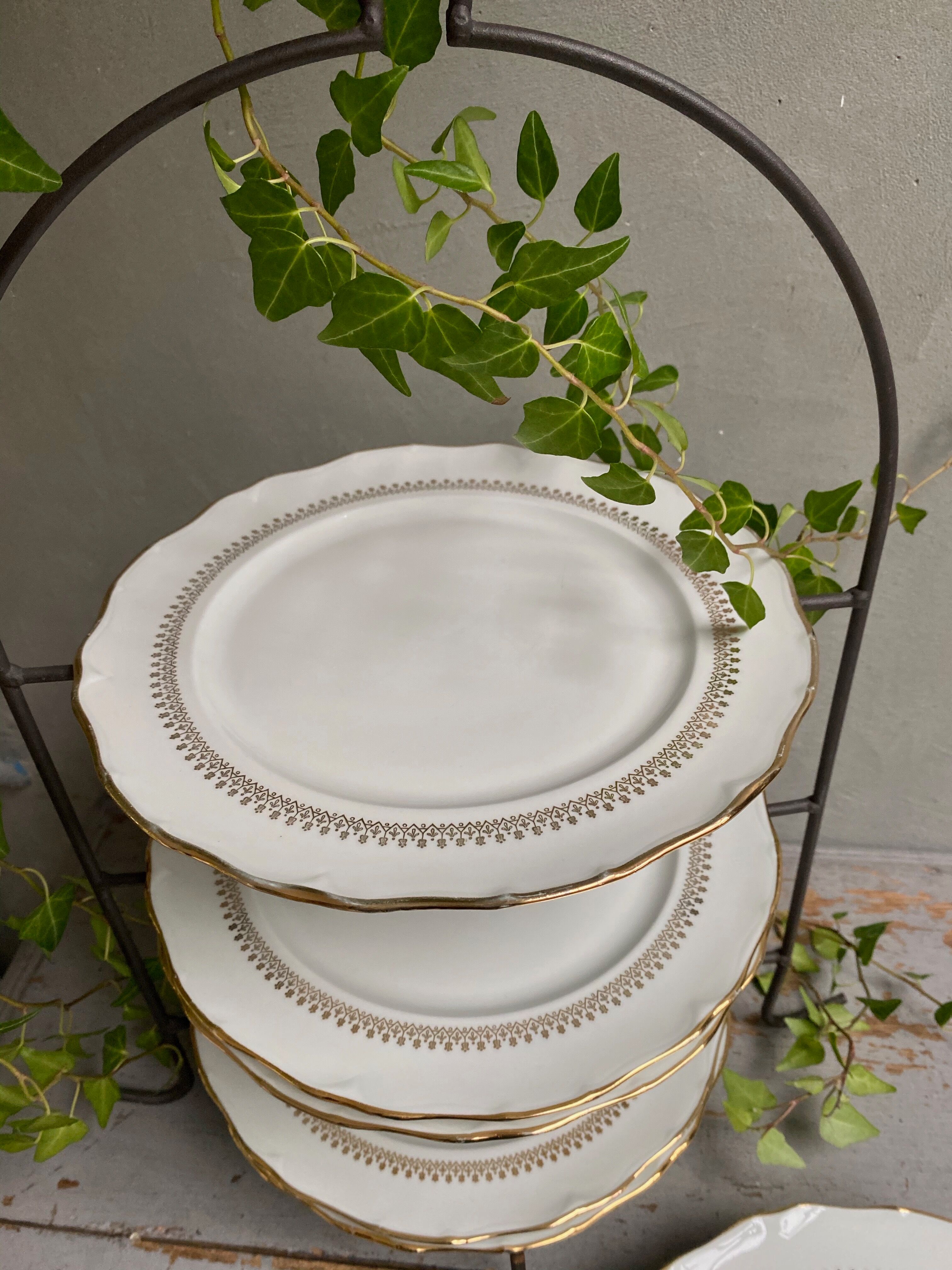 Flat plates in Sologne porcelain