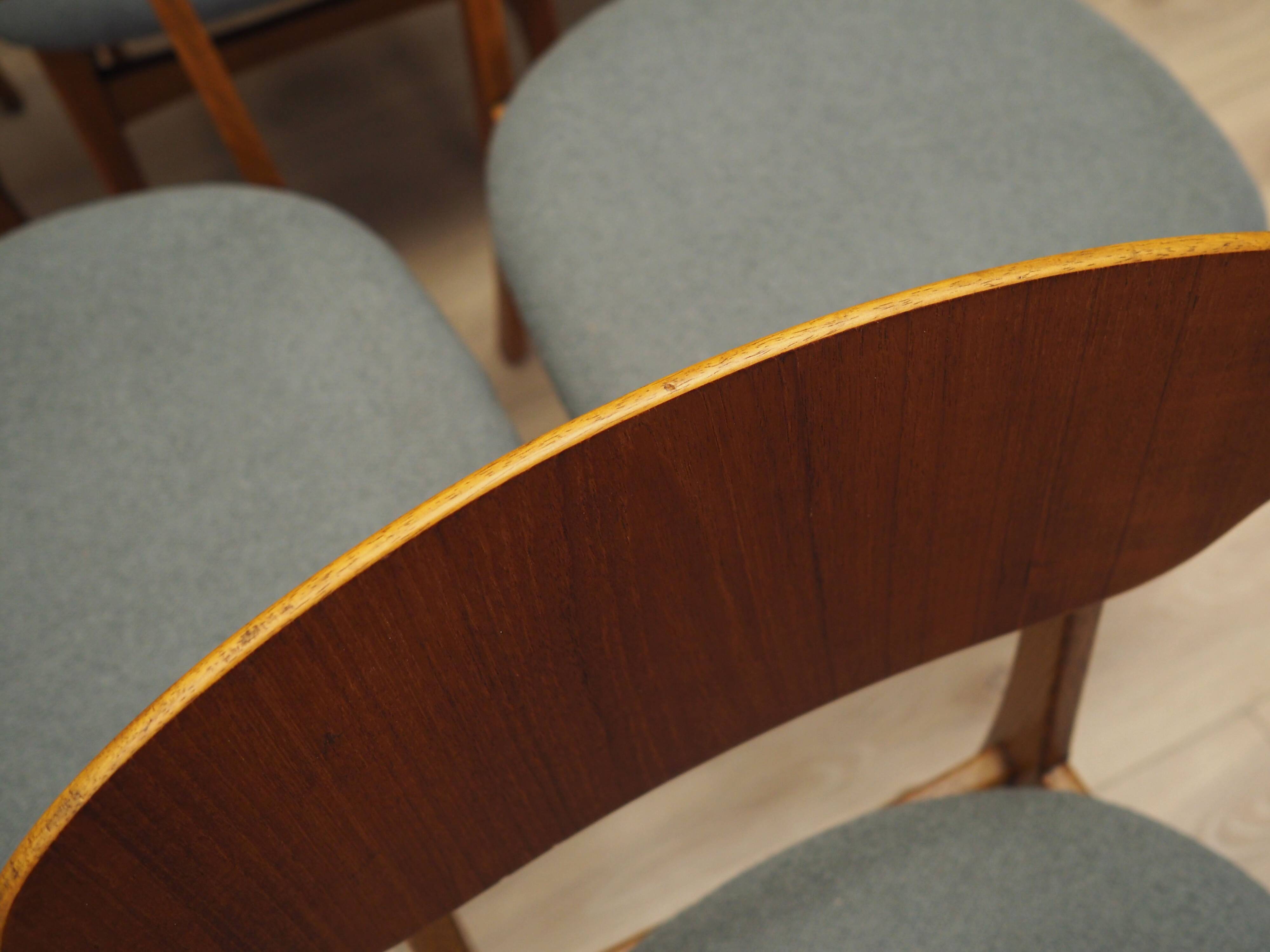 Set of six teak chairs, Danish design, 1970s, production: Denmark