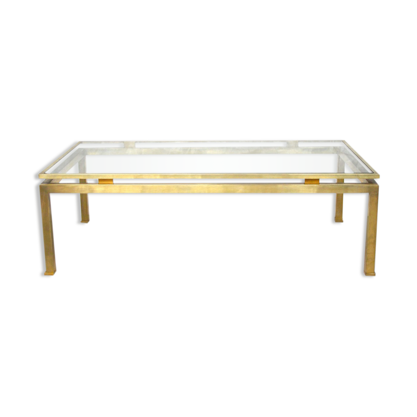 Brass coffee table by Guy Lefèvre
