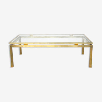 Brass coffee table by Guy Lefèvre