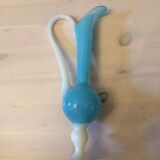 Blue hanse vase in glass paste and opaline