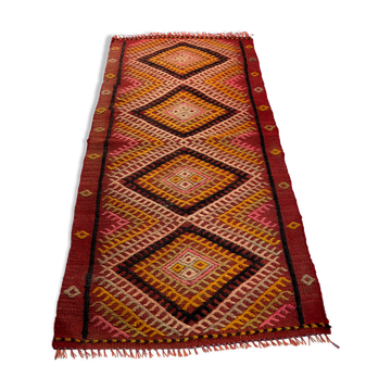 Vintage turkish kilim rug , 95 x 46 cm
