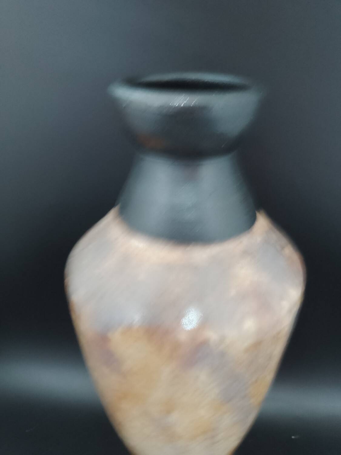 Large stoneware vase from Bouffioulx signed Losson, Hand-turned 1960