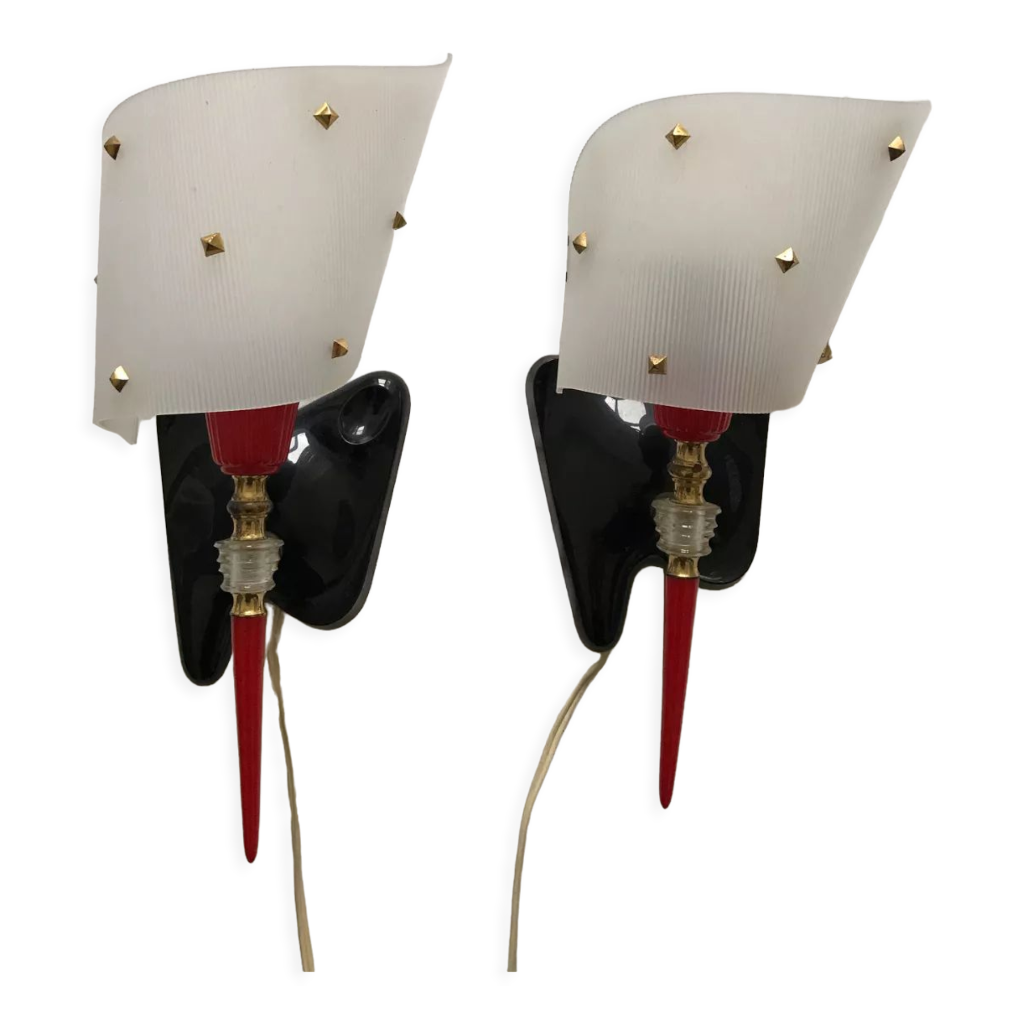 Duo of vintage 50s-60s wall lights